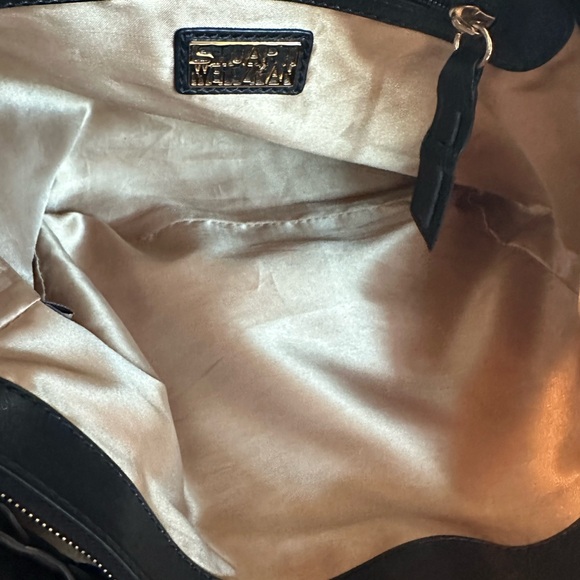 Stuart Weitzman Black Leather Lace-Up Shoulder Bag - Picture 6 of 10